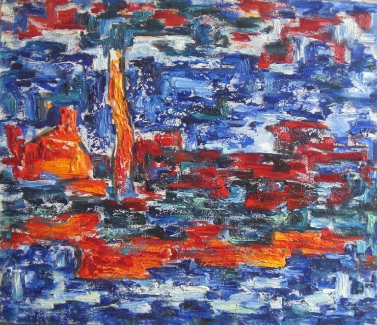 Landschaft im orangenen Licht